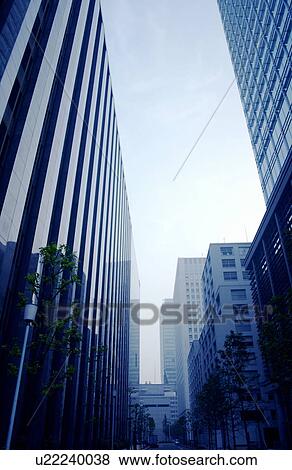 Office buildings, Tokyo prefecture, Kanagawa prefecture, Japan View Large Photo Image Stock Photo - Office buildings, Tokyo prefecture, Kanagawa prefecture, Japan. Fotosearch