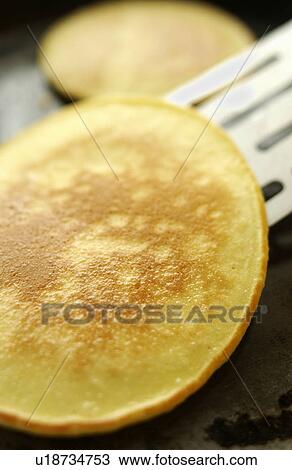 Stock Image - Pancakes and spatula. Fotosearch