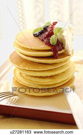 Pancakes in a stack View Large Photo Image Stock Image - Pancakes in a stack . Fotosearch