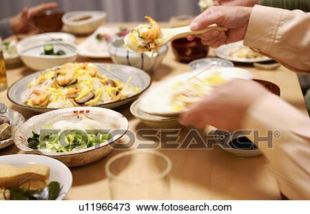 People eating Japanese food View Large Photo Image Stock Image - People eating Japanese food. Fotosearch