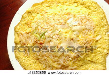 Plate of crabmeat omelet, close up View Large Photo Image Stock Photograph - Plate of crabmeat omelet, close up. Fotosearch