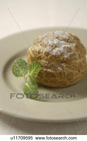 Plate of cream puff, white background View Large Photo Image Stock Photography - Plate of cream puff, white background. Fotosearch