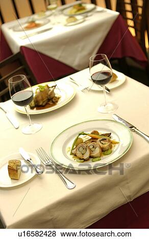 Stock Photo - Plate of roasted rabbit. Fotosearch