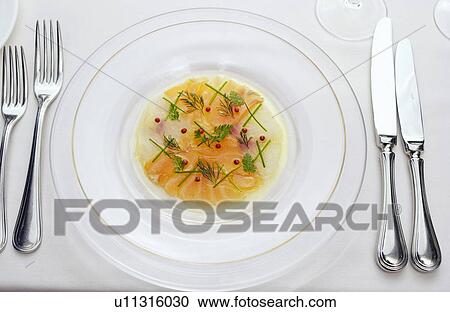 Plate of sliced raw fish on table, white background View Large Photo Image Stock Image - Plate of sliced raw fish on table, white background. Fotosearch