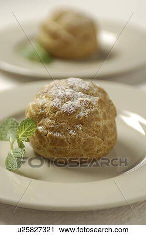 Plates of cream puffs, white background, differential focus View Large Photo Image Stock Image - Plates of cream puffs, white background, differential focus. Fotosearch