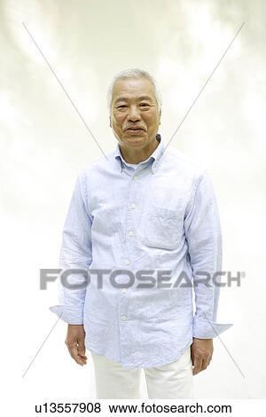 Portrait of senior man smiling, white background View Large Photo Image Stock Photo - Portrait of senior man smiling, white background. Fotosearch