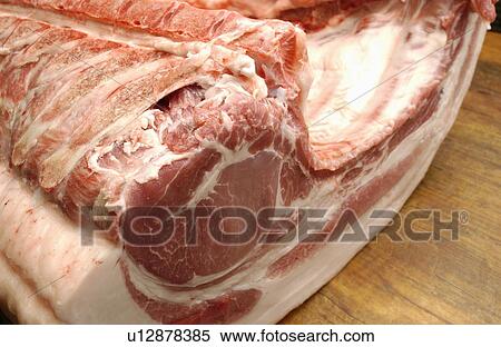 Raw pork ribs, close up View Large Photo Image Stock Photography - Raw pork ribs, close up. Fotosearch