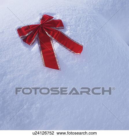 Stock Image - Ribbon on snow. Fotosearch
