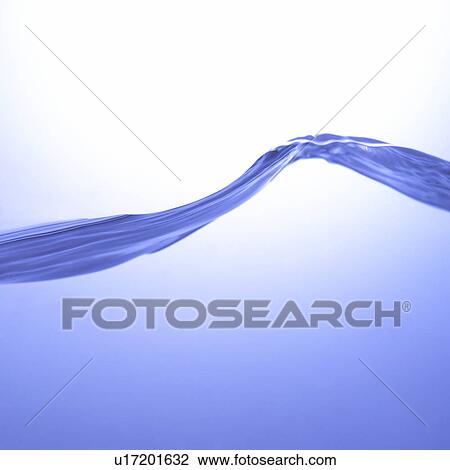 Stock Image - Rippled water, blue background. Fotosearch