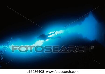 Stock Photo - Scuba diver underwater. Fotosearch