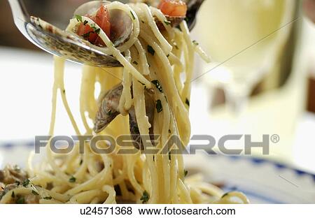 Seafood pasta View Large Photo Image Stock Photo - Seafood pasta. Fotosearch