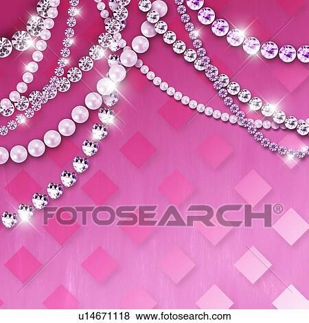 Stock Photo - Sequins, pearls and squares, CG. Fotosearch