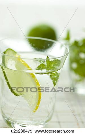 Stock Photography - Soda with Lemon and Lime. Fotosearch