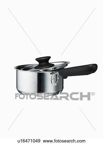 Stock Photo - Stainless steel pot. Fotosearch