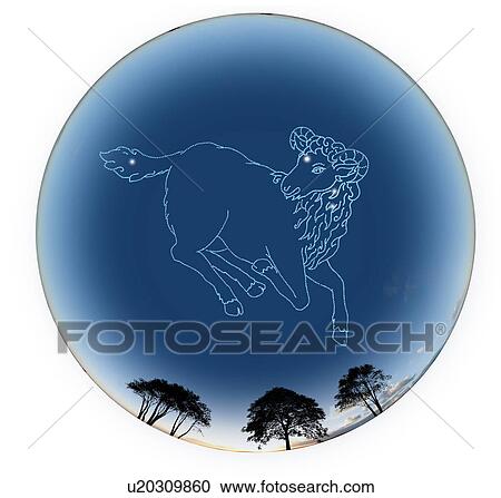 Stock Image - Star Sign, Aries. Fotosearch