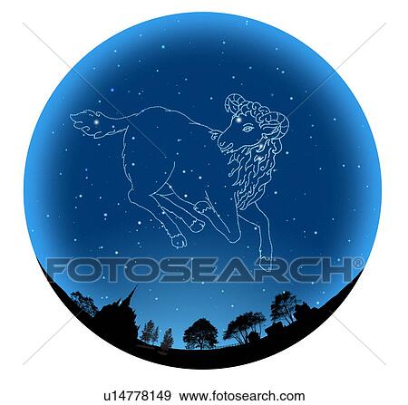 Stock Photo - Star Sign, Aries. Fotosearch