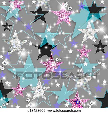 Stock Photo - Stars and sequins, CG. Fotosearch