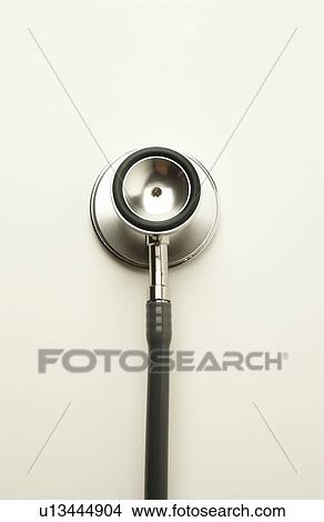 Picture - Stethoscope, close up, white background. Fotosearch