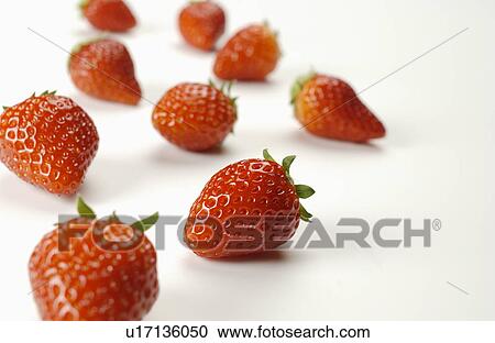 Strawberries on white background, close up View Large Photo Image Stock Image - Strawberries on white background, close up. Fotosearch