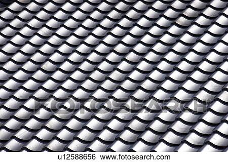 Tiled roof, full frame View Large Photo Image Stock Photograph - Tiled roof, full frame. Fotosearch