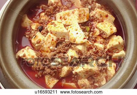 Tofu and minced meat cooked with chili sauce, close up View Large Photo Image Stock Image - Tofu and minced meat cooked with chili sauce, close up. Fotosearch