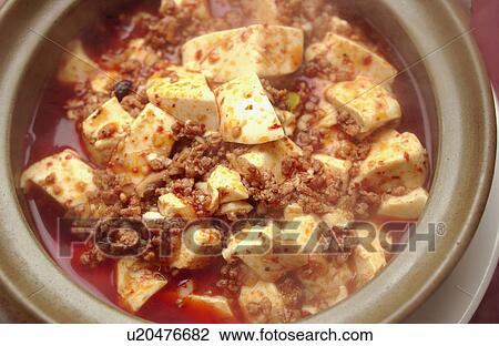 Tofu and minced meat cooked with chili sauce, close up View Large Photo Image Stock Image - Tofu and minced meat cooked with chili sauce, close up. Fotosearch