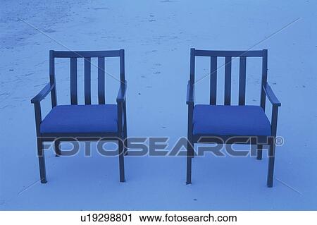 Stock Image - Two Armchairs on Beach. Fotosearch
