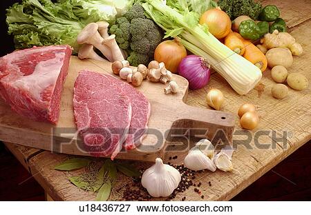 Vegetables and beef rump View Large Photo Image Stock Photo - Vegetables and beef rump. Fotosearch