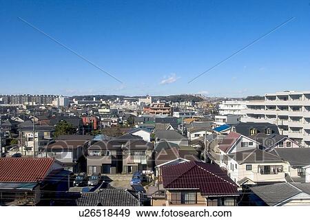 Stock Photo - View of residential area. Fotosearch