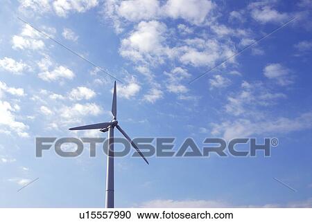 Stock Image - Windmill and Blue Sky. Fotosearch