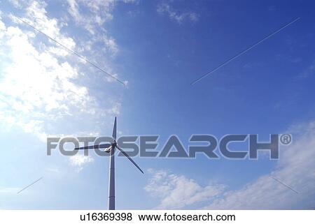 Windmill and Blue Sky View Large Photo Image Stock Photo - Windmill and Blue Sky. Fotosearch