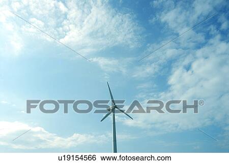 Stock Photograph - Windmill and Blue Sky. Fotosearch