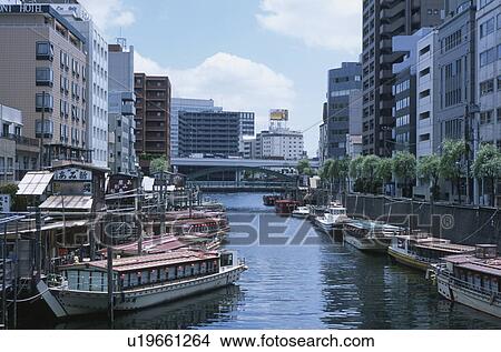 Yakatabune (Japanese Old-fashioned Houseboats) on Sumida river, Tokyo Prefecture, Honshu, Japan View Large Photo Image Picture - Yakatabune (Japanese Old-fashioned Houseboats) on Sumida river, Tokyo Prefecture, Honshu, Japan. Fotosearch
