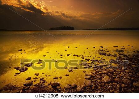 alberta, canada; a lake at dusk View Large Photo Image Stock Photography - alberta, canada; a lake at dusk. Fotosearch