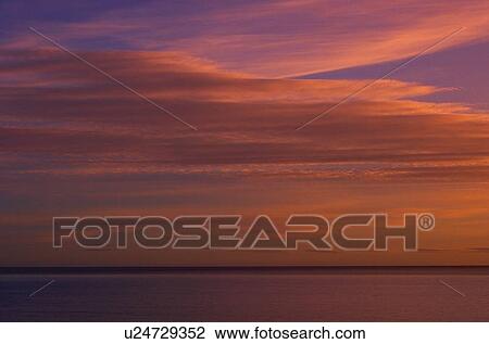 Stock Image - northwest territories, canada; sky over the arctic ocean. Fotosearch