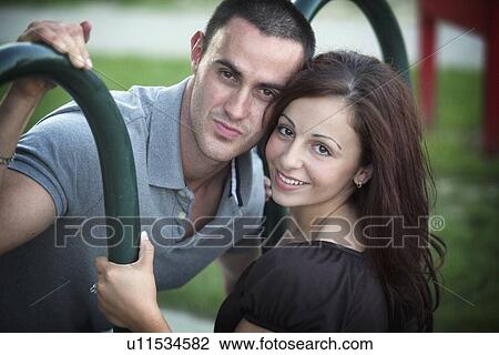 Stock Image - portrait of a couple. Fotosearch