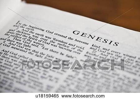 Stock Photography - the new american standard bible open to genesis chapter one. Fotosearch