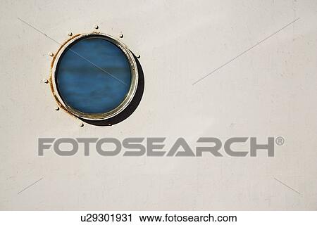Stock Image - window on a boat. Fotosearch