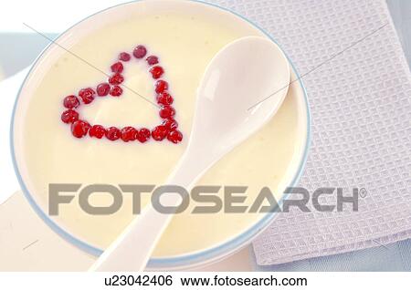 A heart made of red currants in a bowl with yoghurt View Large Photo Image Stock Photograph - A heart made of red currants in a bowl with yoghurt. Fotosearch