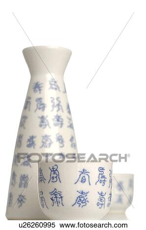 Asian crockey with blue characters View Large Photo Image Stock Photography - Asian crockey with blue characters. Fotosearch