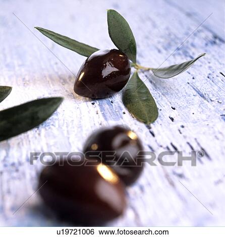 Stock Photograph - Black olives (Olea europaea). Fotosearch