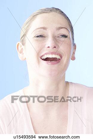 Blonde woman laughing View Large Photo Image Picture - Blonde woman laughing. Fotosearch