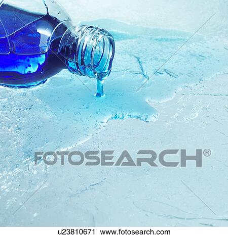 Stock Image - Blue liquid soap. Fotosearch