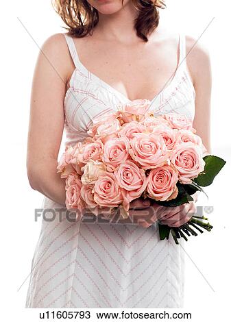 Stock Image - Bouquet of pink roses. Fotosearch