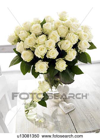 Bouquet of white roses View Large Photo Image Stock Image - Bouquet of white roses. Fotosearch