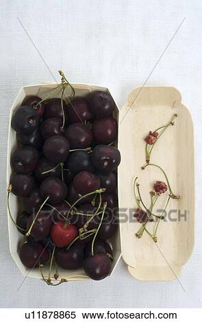Stock Photography - Box with cherries. Fotosearch