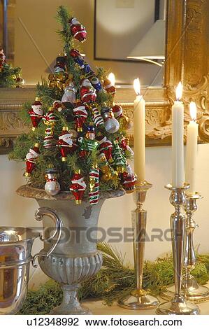Candlelight and Christmas decoration View Large Photo Image Stock Image - Candlelight and Christmas decoration. Fotosearch