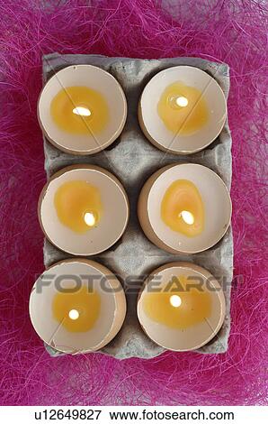Candles in egg form View Large Photo Image Stock Photo - Candles in egg form. Fotosearch
