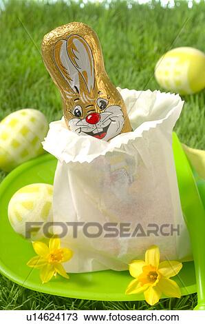 Stock Image - chocolate Easter bunny. Fotosearch