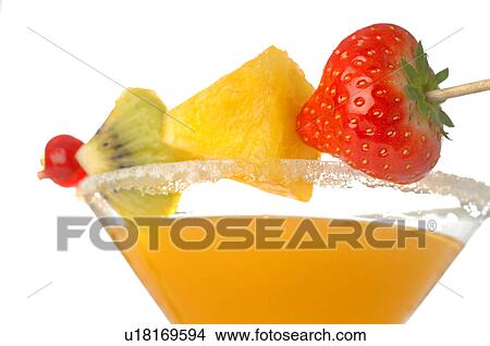 Cocktail with fruits View Large Photo Image Picture - Cocktail with fruits. Fotosearch